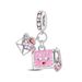 Women's Jewelry DIY Jewelry Accessories Bracelet Travel Camera Mailbox Graduation Heart Shaped Charm Beads White Copper Plated Silver_ipsvogv.com
