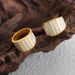 Seashell Textured Ring Titanium Steel Gold Plated Jewelry Beach Wedding Stackable Jewelry For Women_ipsvogv.com
