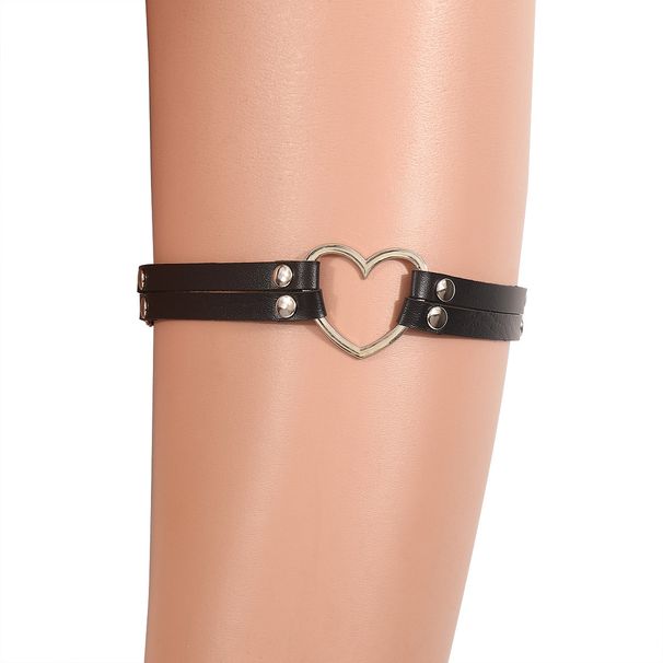 C0621 Personalized Harajuku Dark PU Chain Lolita Girls Punk Gothic Style Thigh Loop Leg Ring_ipsvogv.com