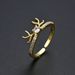 Unisex Diamond Studded CZ Christmas Deer Ring With Adjustable Opening For Female Index Finger Ring, One Deer With You, Internet Celebrity Model_ipsvogv.com