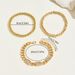 Fashion Style Geometric Women's Personalized Inlaid Beaded Bracelet Three Piece Set High End Handmade Decoration_ipsvogv.com