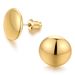 Hot Sale Real Gold Brass Electroplating Simple And Versatile Glossy High Grade Geometric Round Earrings_ipsvogv.com
