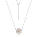new Ice Flower Cut High Carbon Diamond Flower Necklace S925 Silver Inlaid Colored Gem Clavicle Chain Light Luxury Fashion_ipsvogv.com