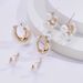 hot selling gold oil drop heart pearl earrings set Fashion design temperament earrings_ipsvogv.com