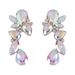 Trendy design teardrop shaped gem earrings Luxury colorful super flash glass diamond earrings new_ipsvogv.com