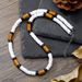 Fashion Surfer Coconut Shell Crushed Shell Wooden Beads Necklace Men Hip Hop Niche All Match Stainless Steel Clavicle Chain Men_ipsvogv.com