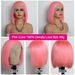 hot selling Pink Color Blunt Cut Short Straight Glueless Bob 180% Density 13×4 Lace Frontal Wig Brazilian Remy Put On Go Human Hair_ipsvogv.com