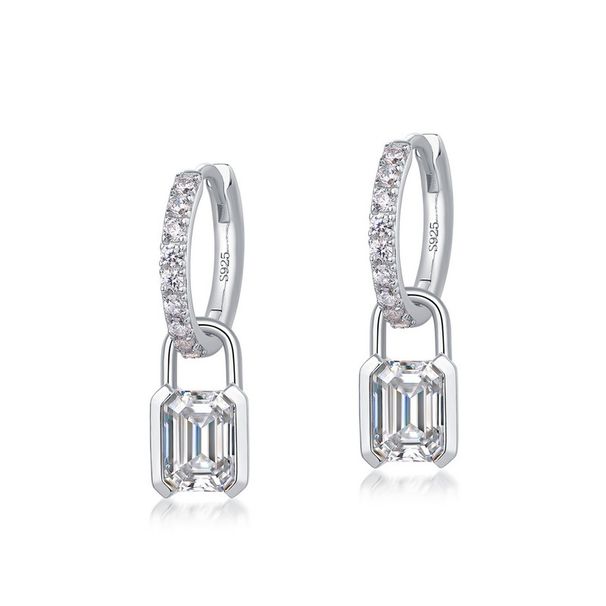 S925 Silver Moissanite Earrings With Diamonds And Dazzling Earrings Light Luxury Fashion Simple Niche All Match_ipsvogv.com