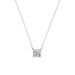 Square Silver Single Diamond Necklace Female Element Crystal Clavicle Necklace Female Distribution_ipsvogv.com
