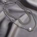 New alloy copper jewelry fashion high gloss pearl pendant clavicle chain glass diamond multi layer necklace_ipsvogv.com