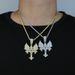 Men's Hip Hop Cross Pendant Necklace With Zircon, Silver/Gold Chain Options, 60cm Length Angel Cross Zircon Pendant Trend Men's Necklace_ipsvogv.com