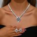 Women’s Jewelry Set Fashion Jewelry Set Hot New Necklace High End Earrings Set Zircon Inlaid Multi Color_ipsvogv.com