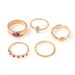 New Jewelry Colorful Diamond Joint Combination With 5-piece Ring Set For Women_ipsvogv.com