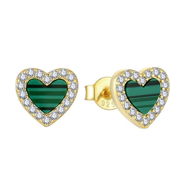 Heart-shaped Peacock earrings female S925 sterling silver earrings heart-shaped earrings jewelry silver jewelry_ipsvogv.com