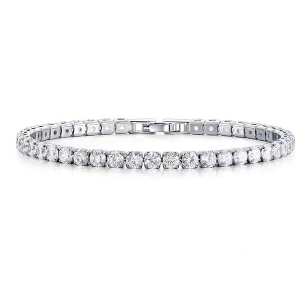 Fashionable Minimalist New Row Of Sparkling Zircon Bracelets, Hip-hop Tennis And Bracelets_ipsvogv.com