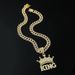 Hip Hop KING Letter Crown Jewelry For Men Street Trendy Cool Diamond Set Pendant Necklace_ipsvogv.com