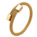 Trendy Open Square Head Elastic Braided Rope Bracelet Wia Line Steel Wire Bangle Men Hip Hop Punk Jewelry_ipsvogv.com