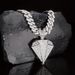 Trendy Men's Ins Style Full Diamond Pendant Cuban Necklace Unisex Cool Hip Hop Rapper Accessories_ipsvogv.com