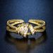 INS Fashion Geometric Crown Zircon Women's Net Red Same Simple and Cool Style Design Feeling Opening Index Finger Ring_ipsvogv.com