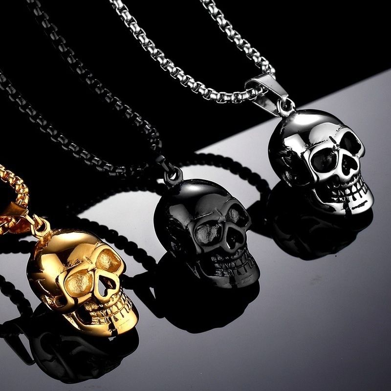 Exaggerated Personality Skull Punk Necklace Men's Fashion And Trendy Accessories_ipsvogv.com