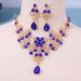 Women's Jewelry Elegant Drop Crystal Necklace And Earrings Set For Wedding, Party, And Special Occasions Water Drop Necklace Accessories_ipsvogv.com