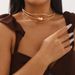 N11711 Geometric Open Hollow Line Round Ball Necklace Fashionable and Simple Punk Popular Collar_ipsvogv.com