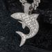 Hip Hop Shark Pendant High Quality Fashion T Square Diamond Alloy Cuban Chain Necklace Pendant_ipsvogv.com