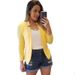 Women's Clothing solid color casual professional small suit jacket tops women's clothing_ipsvogv.com