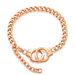 Men's Jewelry Titanium Steel Simple Fashion Handcuffs Necklace Set Interlocking Stainless Steel Couple Bracelet Gift Female_ipsvogv.com
