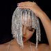 Hair accessories Bohemian exaggerated full diamond rhinestones retro ethnic style long tassel headdress_ipsvogv.com