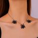 Vintage Gothic Black Spider Pendant Necklace Niche Design Exaggerated Punk Chain Collarbone Halloween Gift_ipsvogv.com