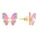 S925 sterling silver epoxy colored butterfly freshwater pearl earrings light luxury earrings _ipsvogv.com