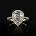 Sanjie Copper Micro Inlaid Creative Shining Water Drop Shaped Zircon Wedding Ring Women's Jewelry_ipsvogv.com