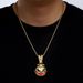 Halloween Pumpkin Skull Alloy Drip Oil Diamond Pendant With Exaggerated Personality Men's Necklace_ipsvogv.com