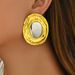 Simple Women's Earrings Niche Luxury Design Gold Plated Geometric Round Earrings_ipsvogv.com