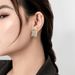 Gold-Plated Copper Square Geometric High-End Versatile For Women Autumn Winter Simple Minimalist Style Elegant Earrings_ipsvogv.com