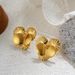 Unisex Retro Petal Earrings High End Niche Novel Design Irregular Fold Earrings_ipsvogv.com