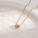 Korean version of golden luxury diamond inlaid titanium steel necklace for women's fashionable large waist H pendant_ipsvogv.com