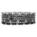New All Match Handmade Beaded Bracelet Set Couple Beach Style Geometric Hip Hop Black Gallstone Elastic Bracelet_ipsvogv.com
