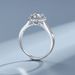 GRA Mosang Stone 1 Carat Princess Square Bag Pure Silver Plated Platinum D Color Women's Ring_ipsvogv.com