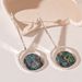 Vintage color pleated seashells irregular round silver needle earrings simple ins style earrings_ipsvogv.com