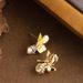 Korean Version Of Fashionable Sweet Diamond Studded Zircon Drip Oil Enamel Flower With Cute Female Temperament And_ipsvogv.com
