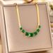 Titanium Steel Necklace, Versatile For Women, High-end Temperament, Emerald Snake Bone Chain, Non Fading Jewelry_ipsvogv.com