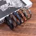 Men's Simple Cross PU Leather Bracelet Personality Bangle Magnetic Clasp Wristband Jewelry_ipsvogv.com