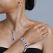 Marquise Blue Red Water Drop Pendant Necklace Earrings Bracelet Shiny Wedding Rhinestone Evening Set Chain_ipsvogv.com