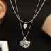 Unisex 14K Gold Double Layer Pearl Shell Stainless Steel Necklace Female Ins Style Niche Design All Match Five Pointed Star Necklace_ipsvogv.com