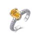 Brilliant High Carbon Diamond Ring S925 Silver Full Of Ice Flower Cut Gemstone Four Color Detachable Ring Light Luxury_ipsvogv.com