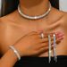 Women’s Jewelry Set Fashion Full Diamond Earrings And Rings High End Fashion Zircon Necklace Bracelet Set Wholesale Jewelry New Style_ipsvogv.com