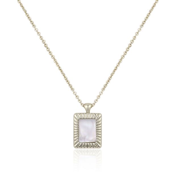 Design A Square Shaped Mother Of Pearl Necklace With French Style Light Luxury Temperament, Niche High-end Sense,_ipsvogv.com