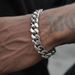 Cuban Chain Bracelet Men's High Street Accessories American Hip-Hop Minimalist Style Cool Titanium Steel Couple Jewelry_ipsvogv.com